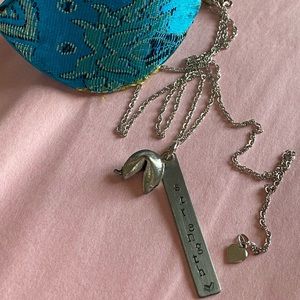 STRENGTH .925 fortune cookie necklace